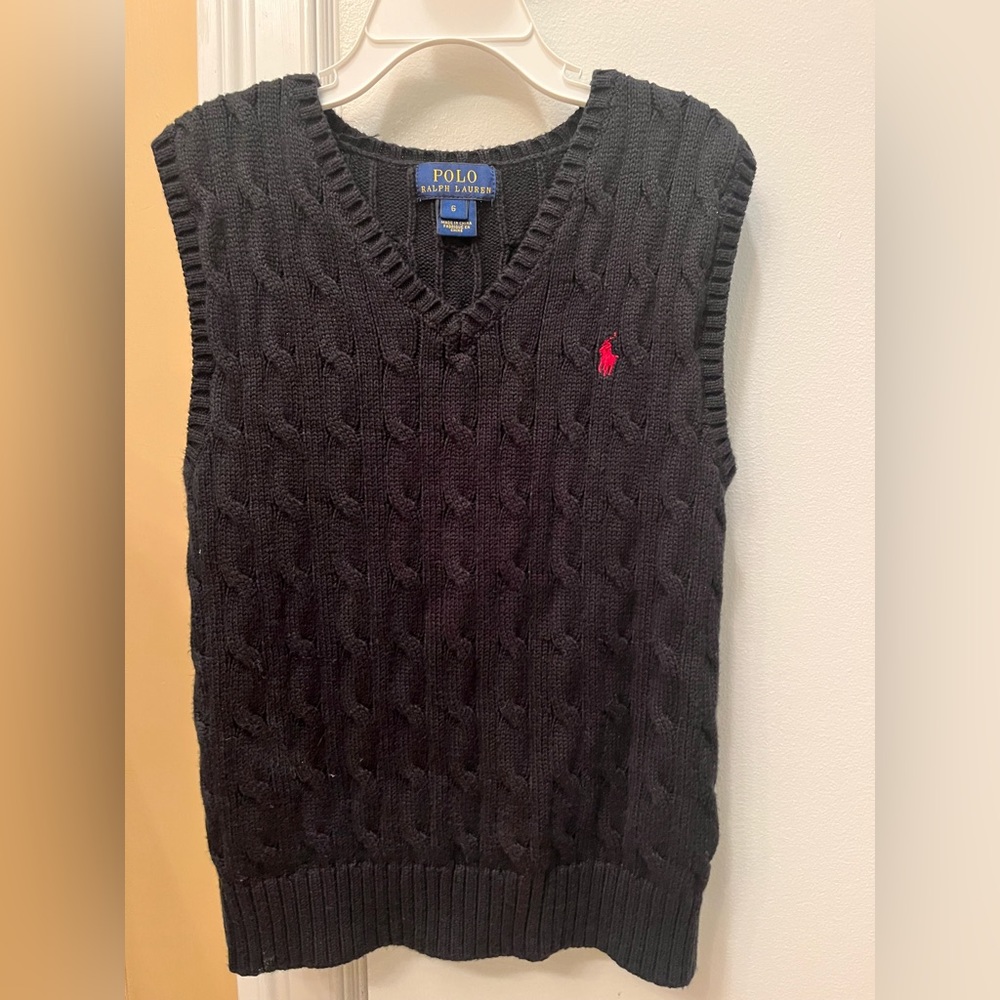Ralph Lauren black vest size 6